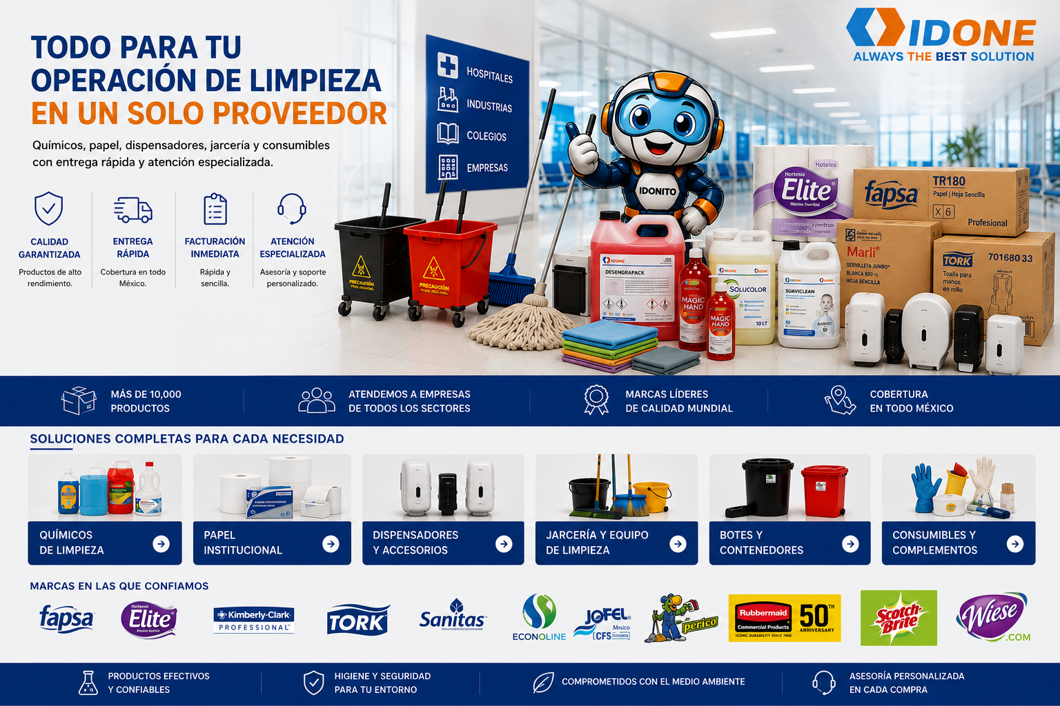 TODO PARA TU OPERACIÓN DE LIMPIEZA EN UN SOLO PROVEEDOR