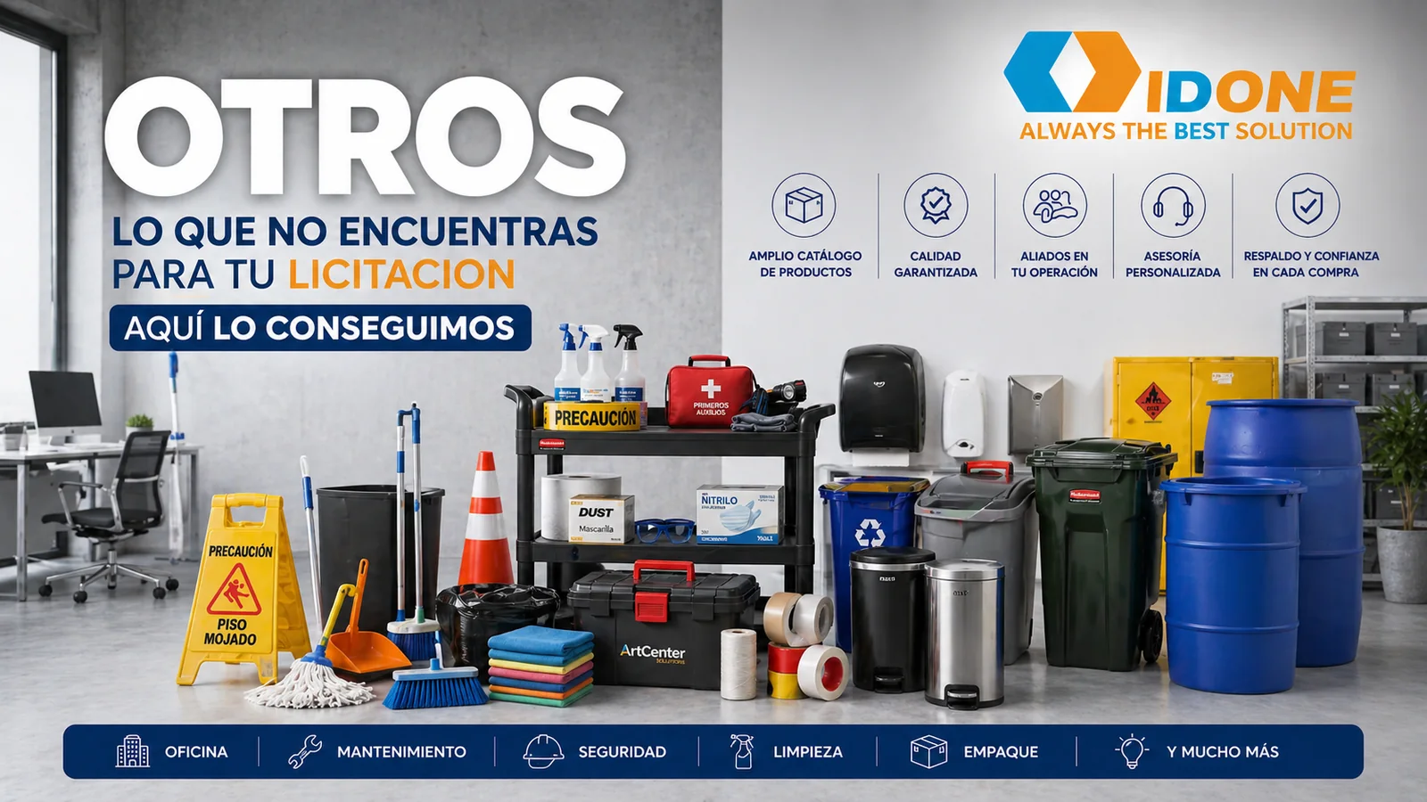 Productos, consumibles y soluciones de limpieza profesional IDONE