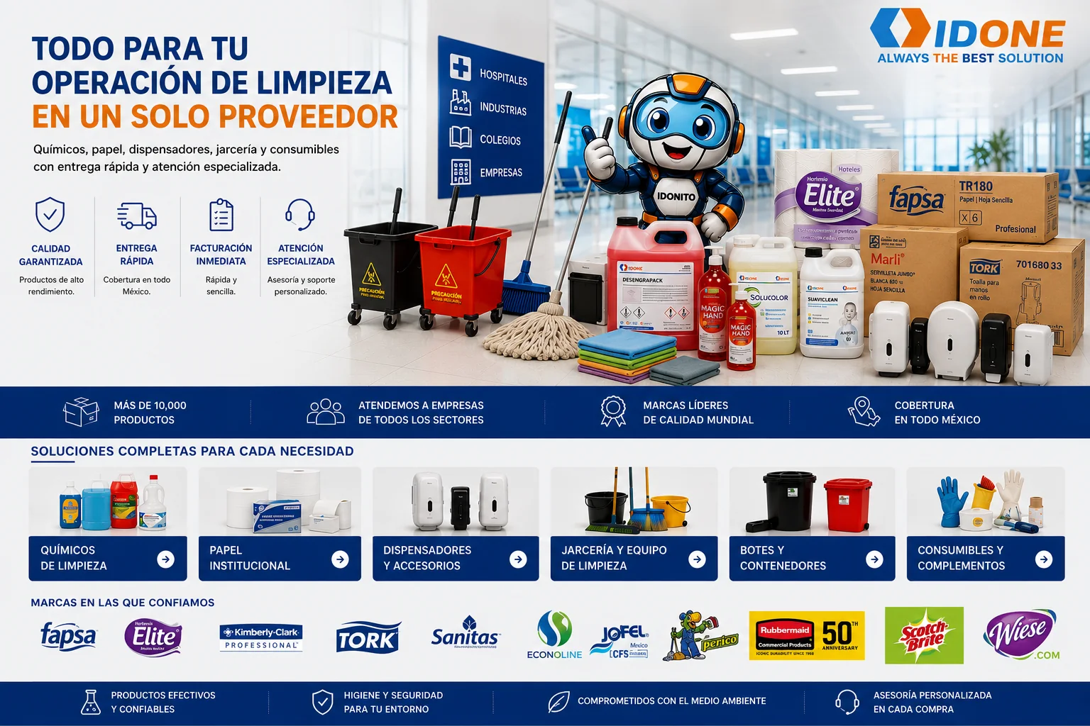 TODO PARA TU OPERACIÓN DE LIMPIEZA EN UN SOLO PROVEEDOR